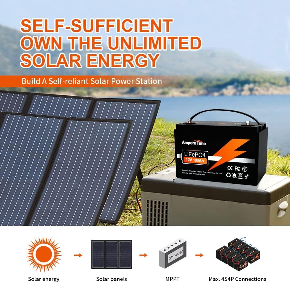 12V 100Ah LiFePO4 Battery with 14.6V 10A Charger K71770