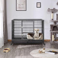 Dog Crate with Wheels and Litter Pans B50313