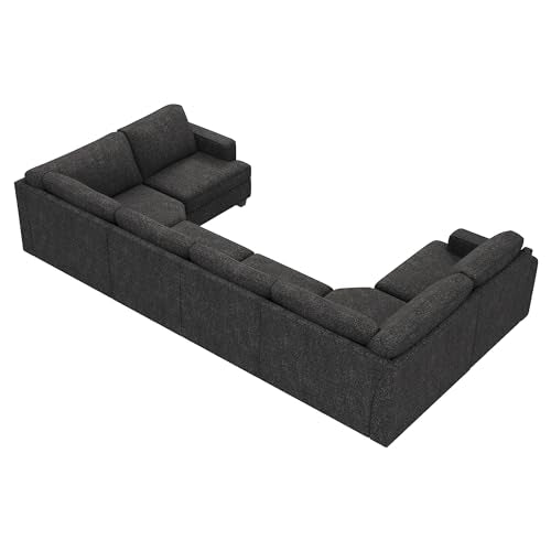 Oversized Modular Sectional Sofa, 135.6 inch, Dark Grey Z182