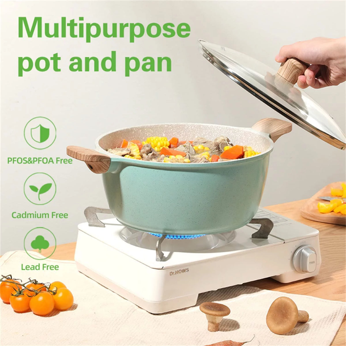 12-Piece Nonstick Granite Cookware Set P92136