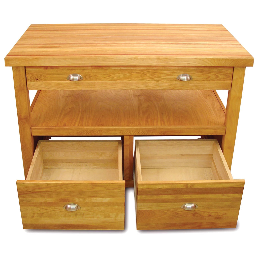 Natural Butcher Block Island Workcenter H556