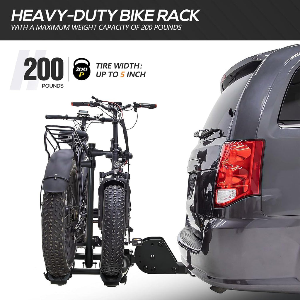 2" Hitch Bike Rack with Ramp for Fat Tire N169