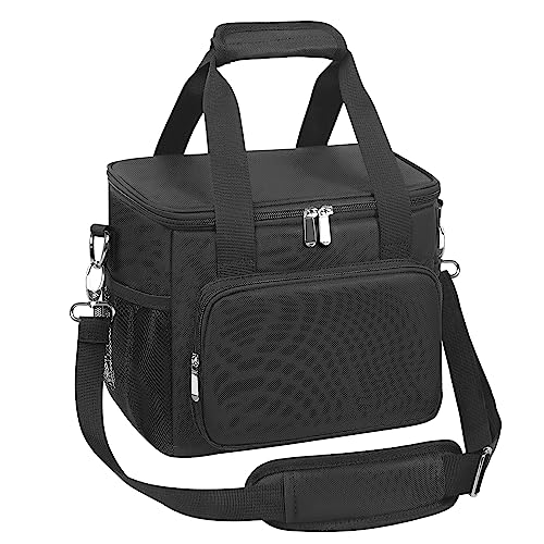 Insulated Leak-Proof Large Black Lunch Bag U774618