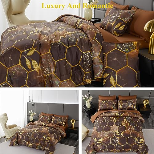 Geometric Black Queen Comforter Set 7 Pieces Z691378