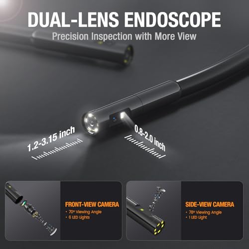 50FT Dual Lens Sewer Camera with Light L7095