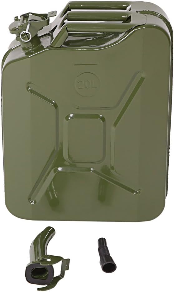 20L 5 Gallon Cold-Rolled Plate Gas Can with Flexible Spout C9875