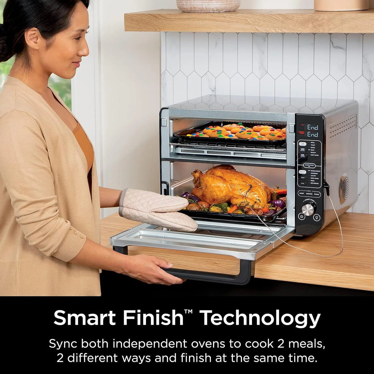 Stainless Steel Double Oven with Air Fry P75350