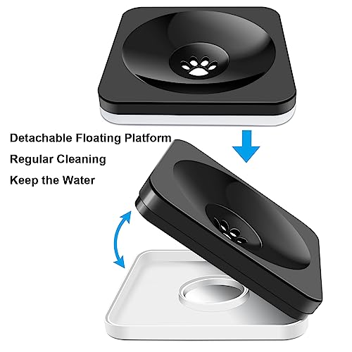 2-in-1 Elevated Slow Feeder Dog Bowls with Non-Skid Silicone Mat U248