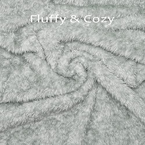 Gray 24x29 Inch Fluffy Fleece Dog Blanket U3613