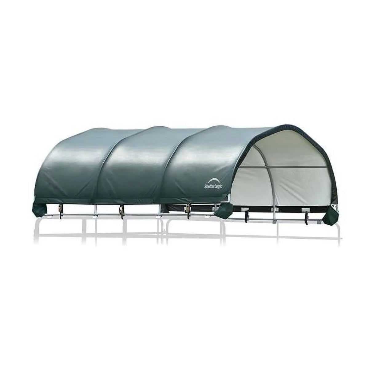 Green Powder Coated Corral Shelter N335