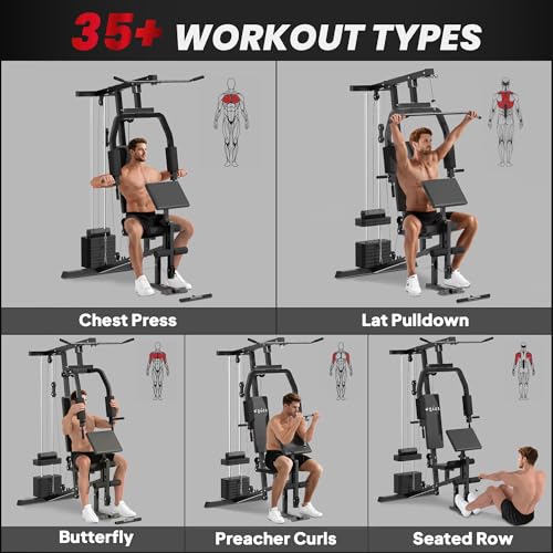99Lbs Weight Stack Home Gym System A734
