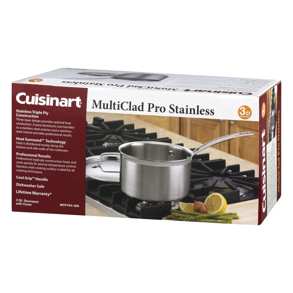 Triple Ply Stainless 3-Quart Saucepan N835