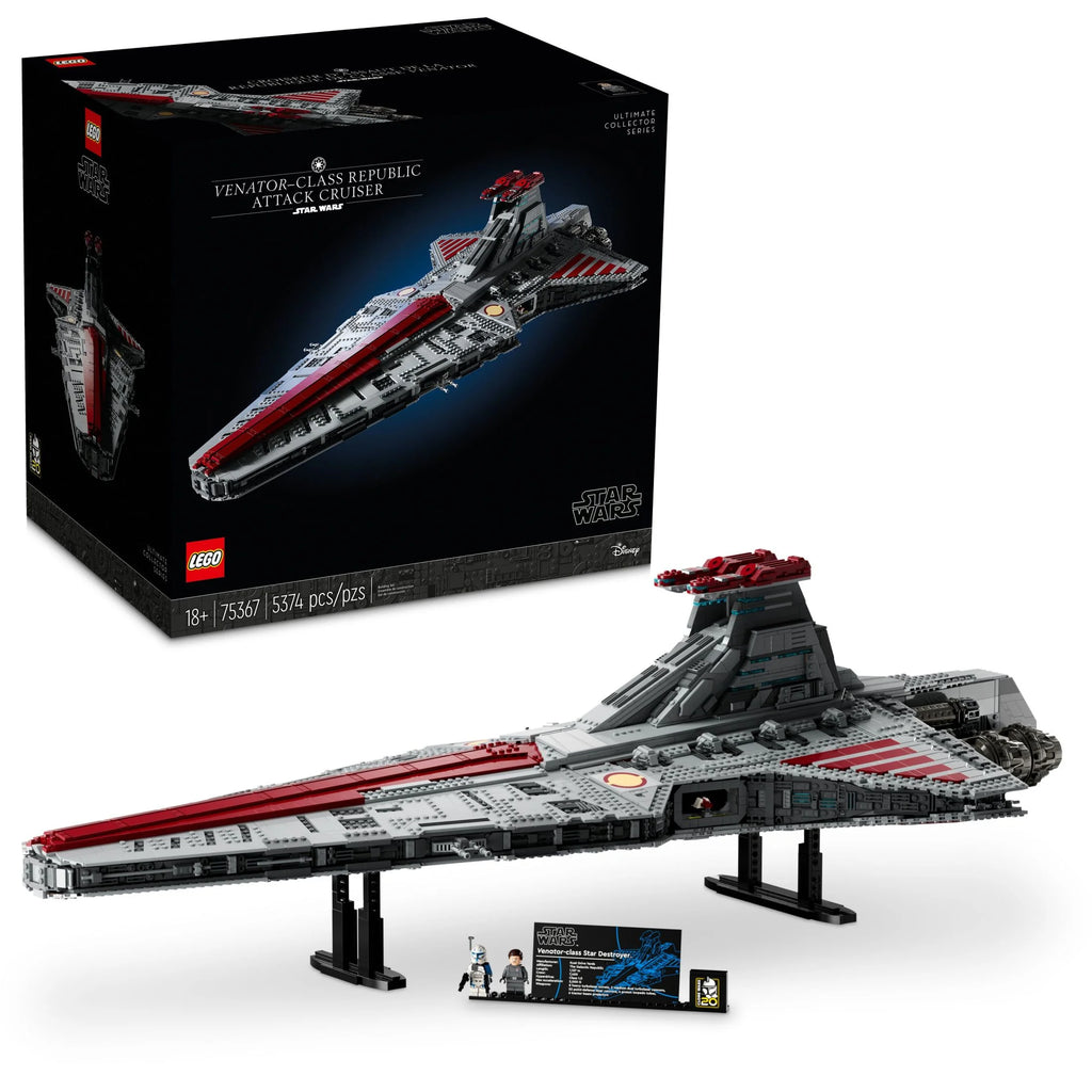 LEGO Star Wars Venator-Class Republic Attack Cruiser Building Set with Captain Rex Minifigure V80367