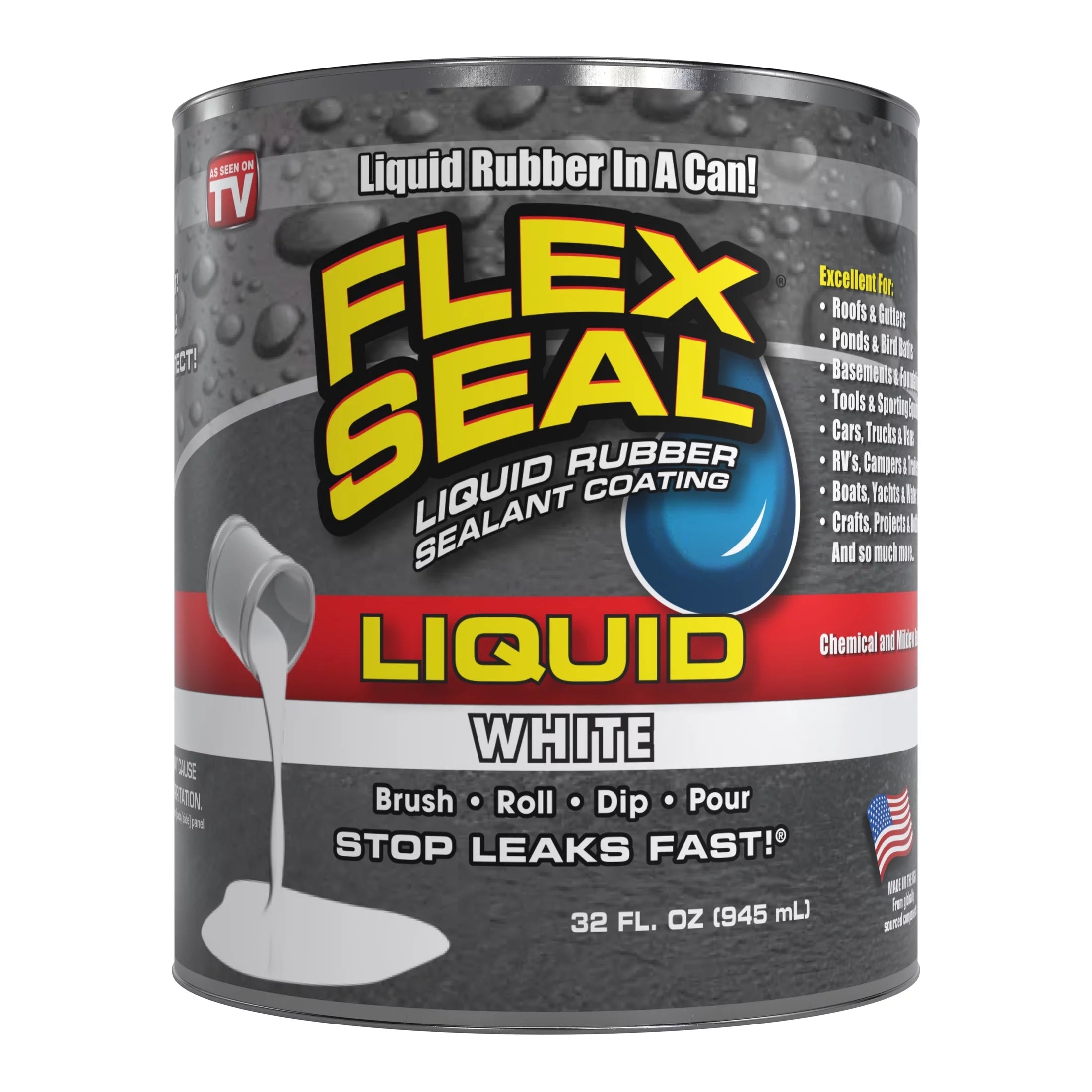 White 32 oz Liquid Rubber Sealant Coating G700