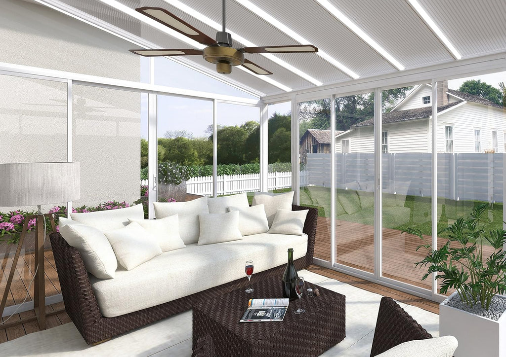 White 10x14 Enclosed Patio Cover Polycarbonate Shelter F7706