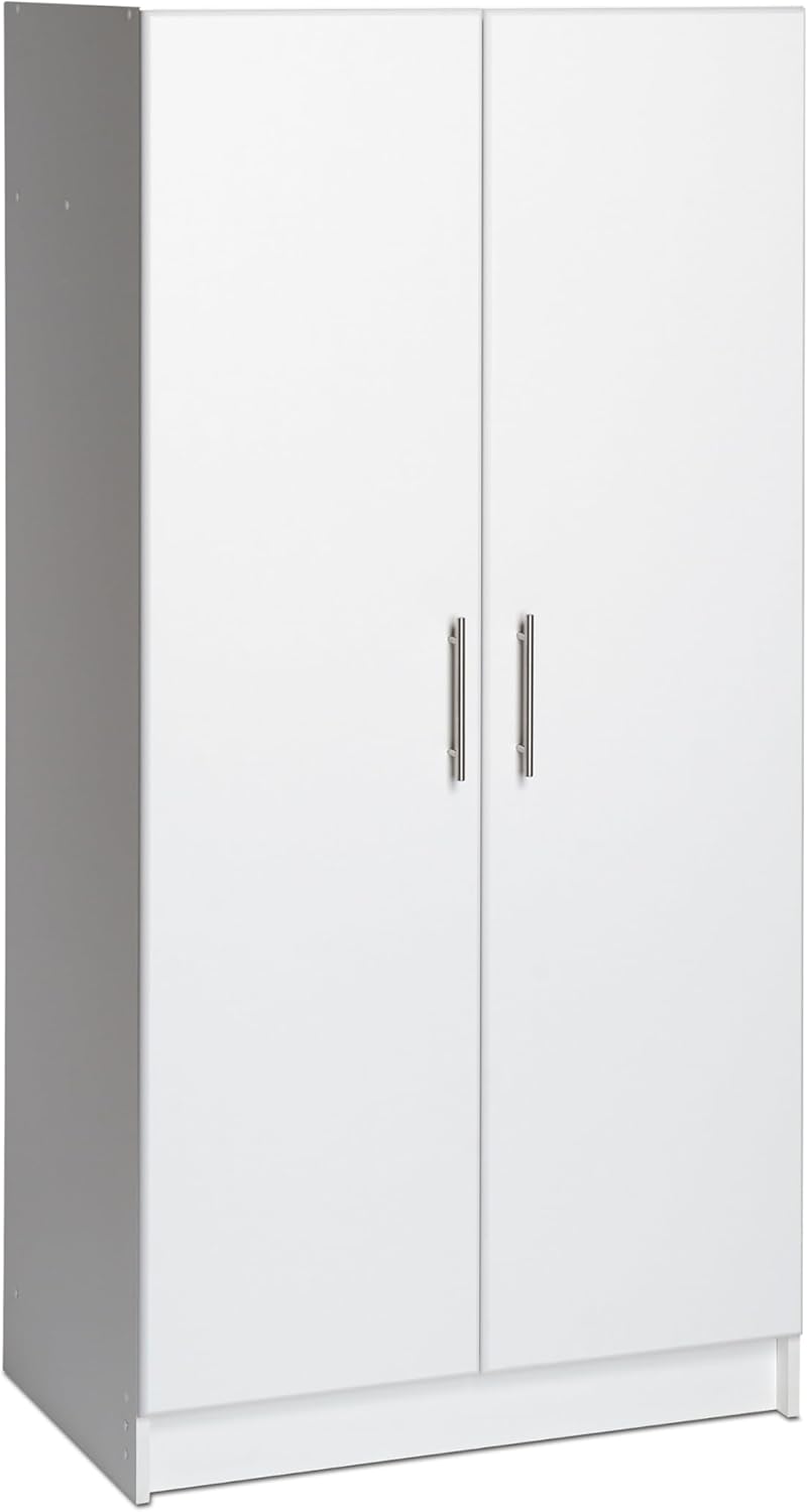 White Armoire Wardrobe with Hanging Rail W179