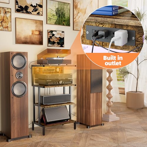 4-Tier Game Console Stand with Storage Shelves C35697