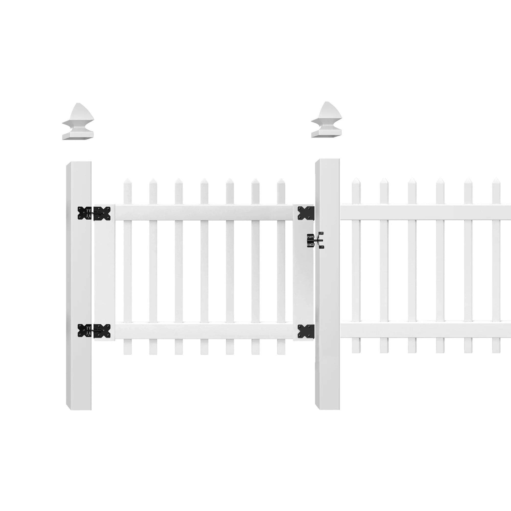 White Vinyl Picket Fence Gate M1791