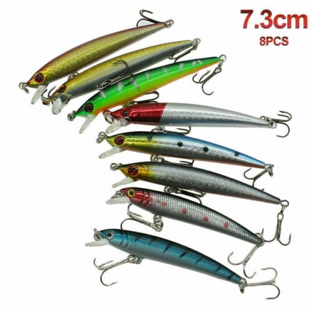 56 Pcs Mixed Minnow Fishing Lures Bass Baits Crankbaits Tackle K791903