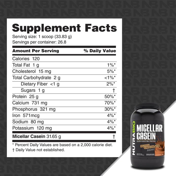 2 lbs Alpine Vanilla Micellar Casein Protein Powder S860355