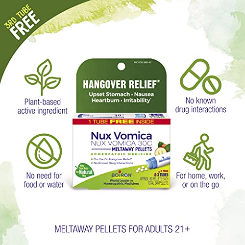 Nux Vomica 30C Homeopathic Medicine 3 Count (240 Pellets) M133