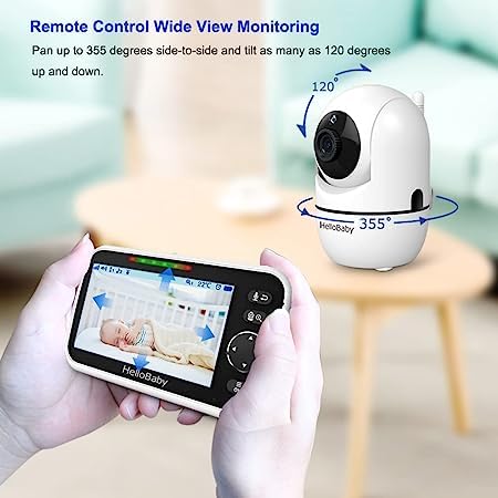 5'' Screen Video Baby Monitor with 30-Hour Battery and Night Vision L166304