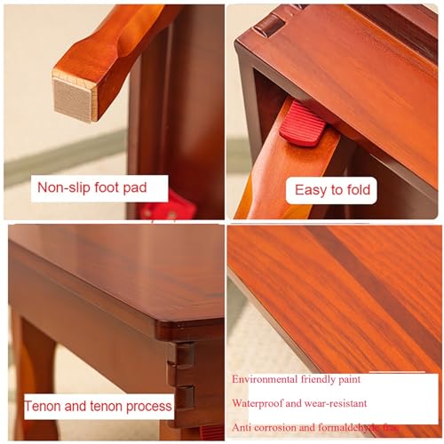Folding Square Solid Wood Coffee Table (60cm) D74853