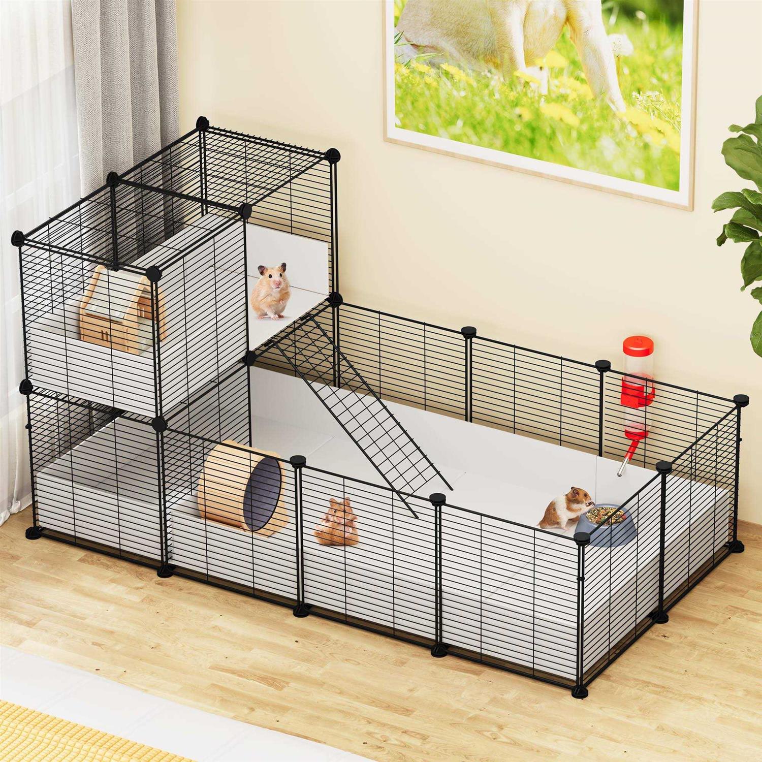 Guinea Pig Cage with Waterproof Plastic Liner I44223