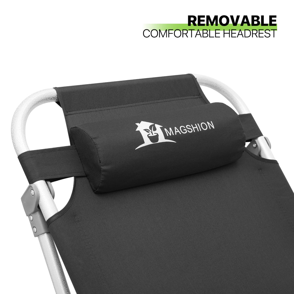 Black Portable Folding Camping Cot with Carry Bag P324