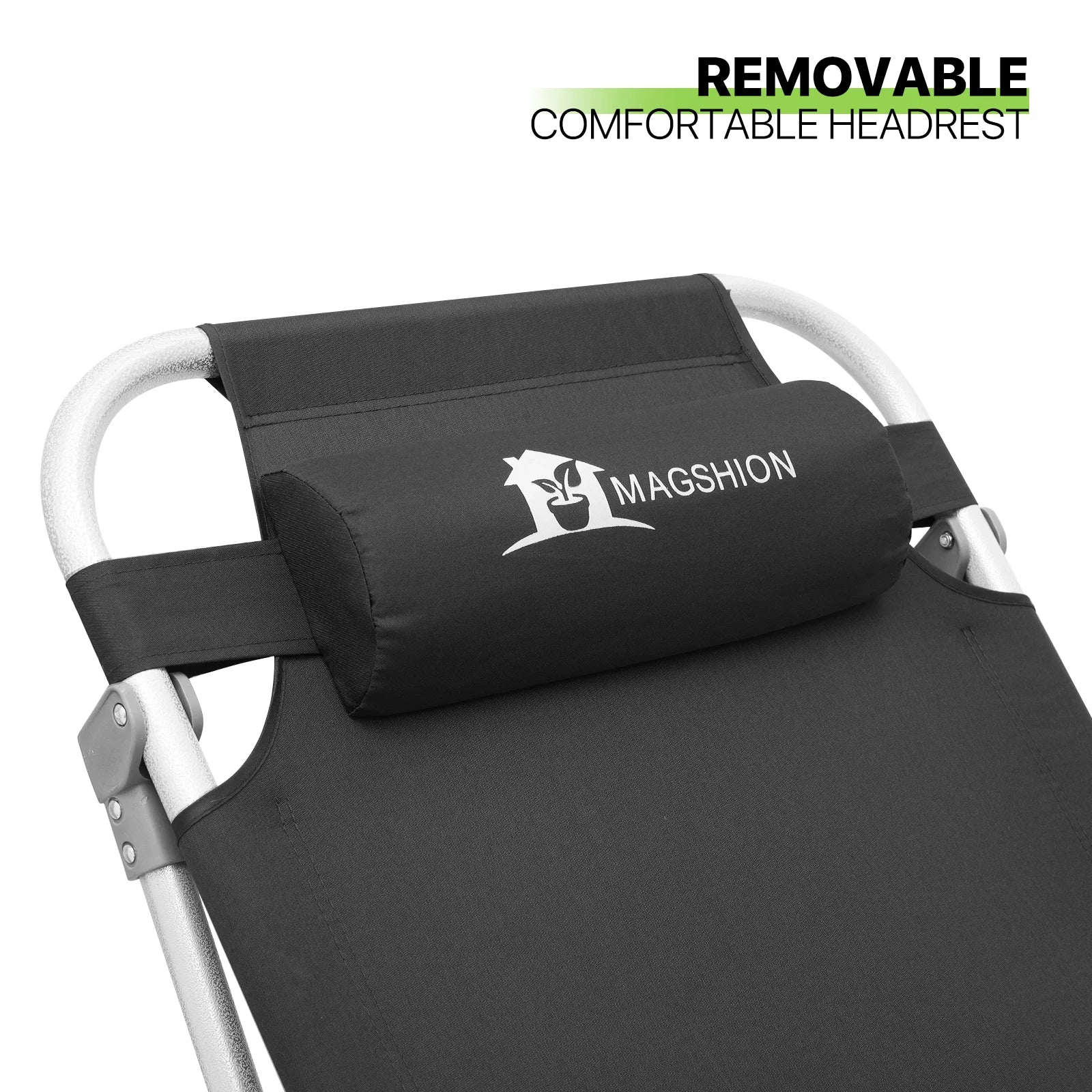Black Portable Folding Camping Cot with Carry Bag P324
