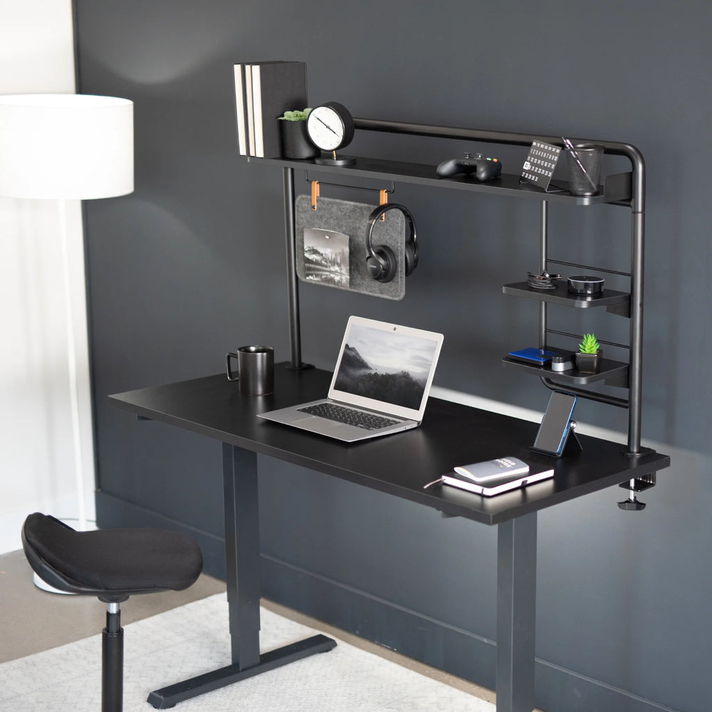Clamp-on Desktop Shelving System with Magnetic Memo Board M26485