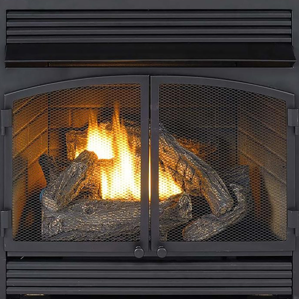 32,000 BTU Vent Free Dual Fuel Mantel Fireplace Y32728