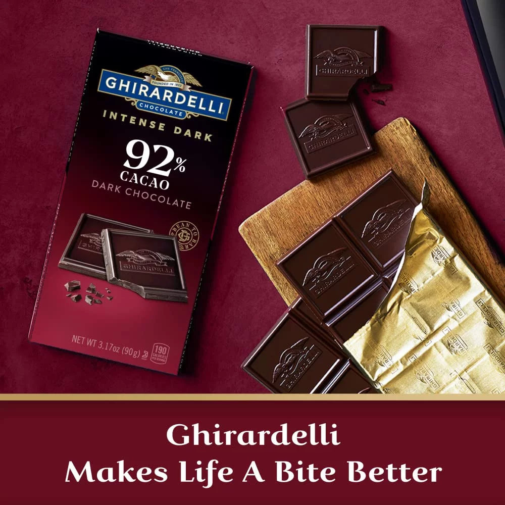 92% Cacao Dark Chocolate Bar, 3.17 Oz (Pack Of 12) X213