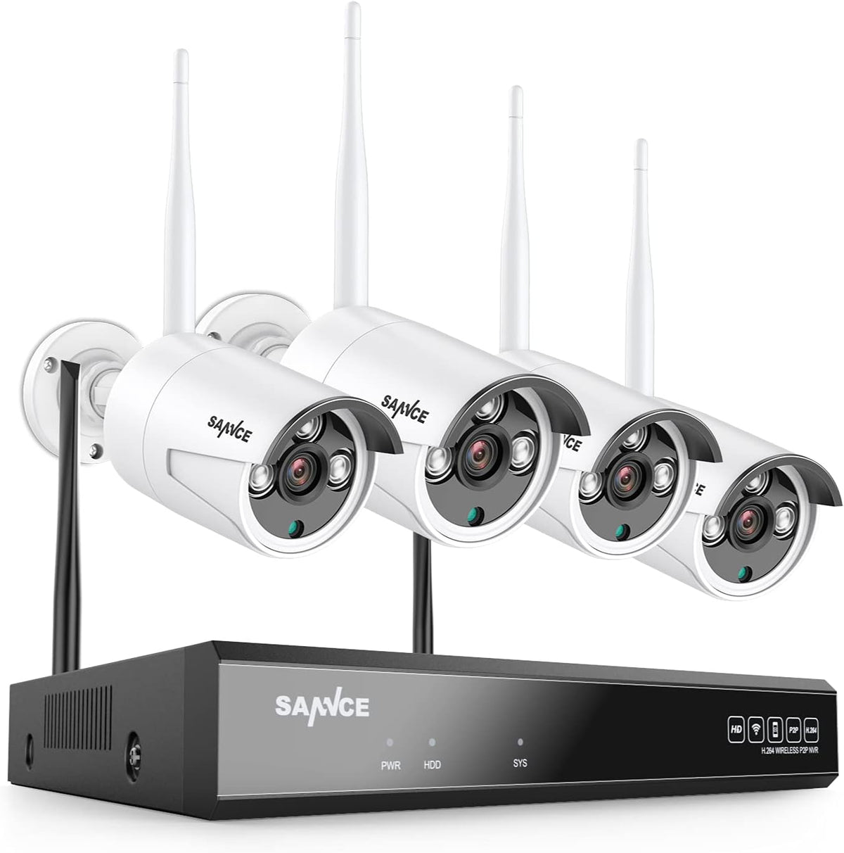 8 Channel 5MP Wireless NVR Security Camera System with 3MP Outdoor WiFi Cameras B901