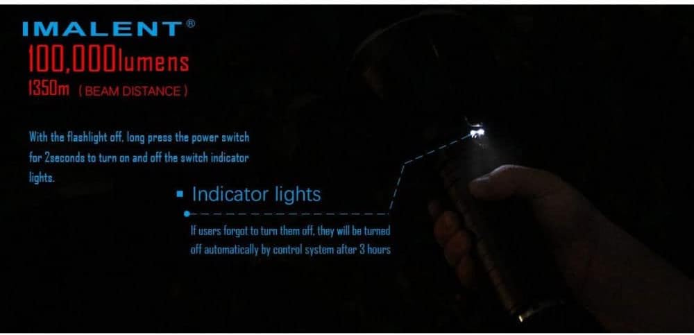 100,000 Lumens Rechargeable LED Flashlight W72308