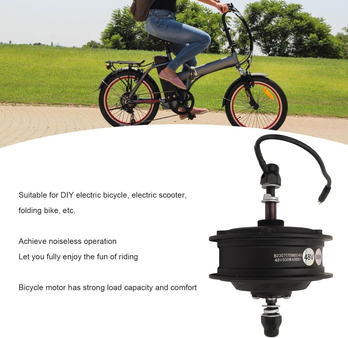 48V 500W Electric Bicycle Rear Drive Hub Motor W523813
