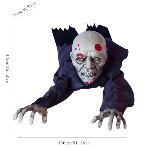 Halloween Zombie Groundbreaker Decoration with Scary Sound Glowing Eyes U24409