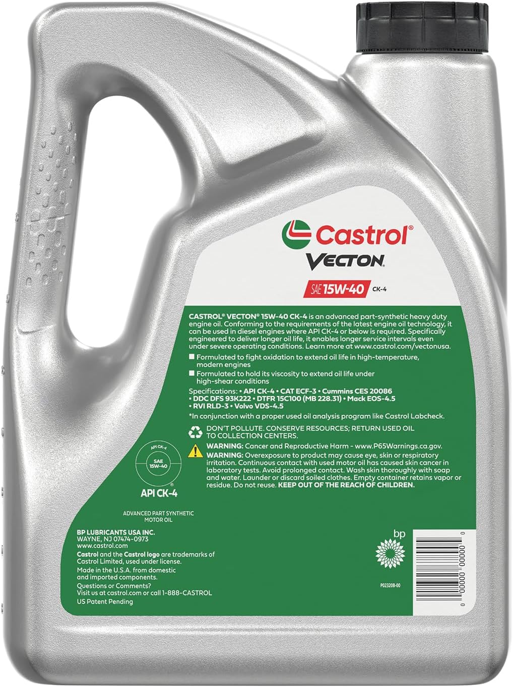 15W-40 CK-4 Part Synthetic Diesel Engine Oil, 1 Gallon, Pack of 3 G9895