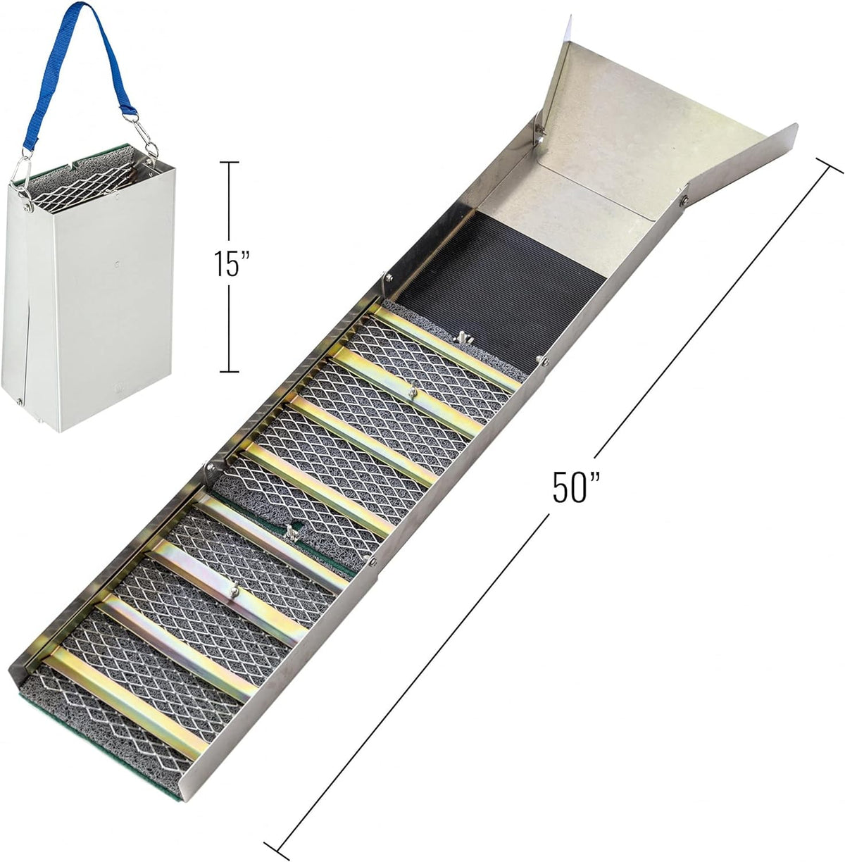 15pc Aluminum Sluice Box Gold Panning Classifier Set Z37650