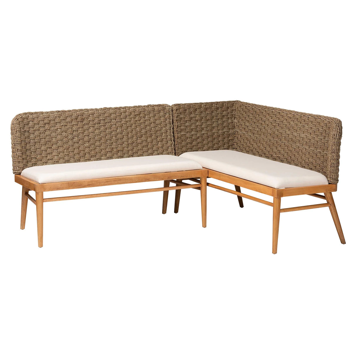2-Piece Brown Dining Nook Banquette Set G9045