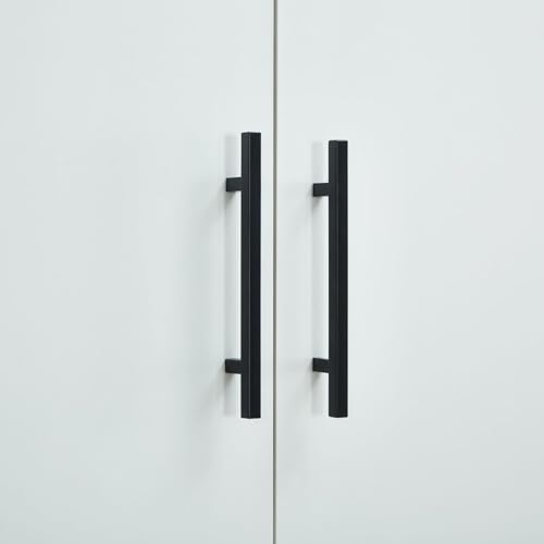White 4 Door Wood Armoire Wardrobe with 2 Hanging Rods and 2 Drawers F92766