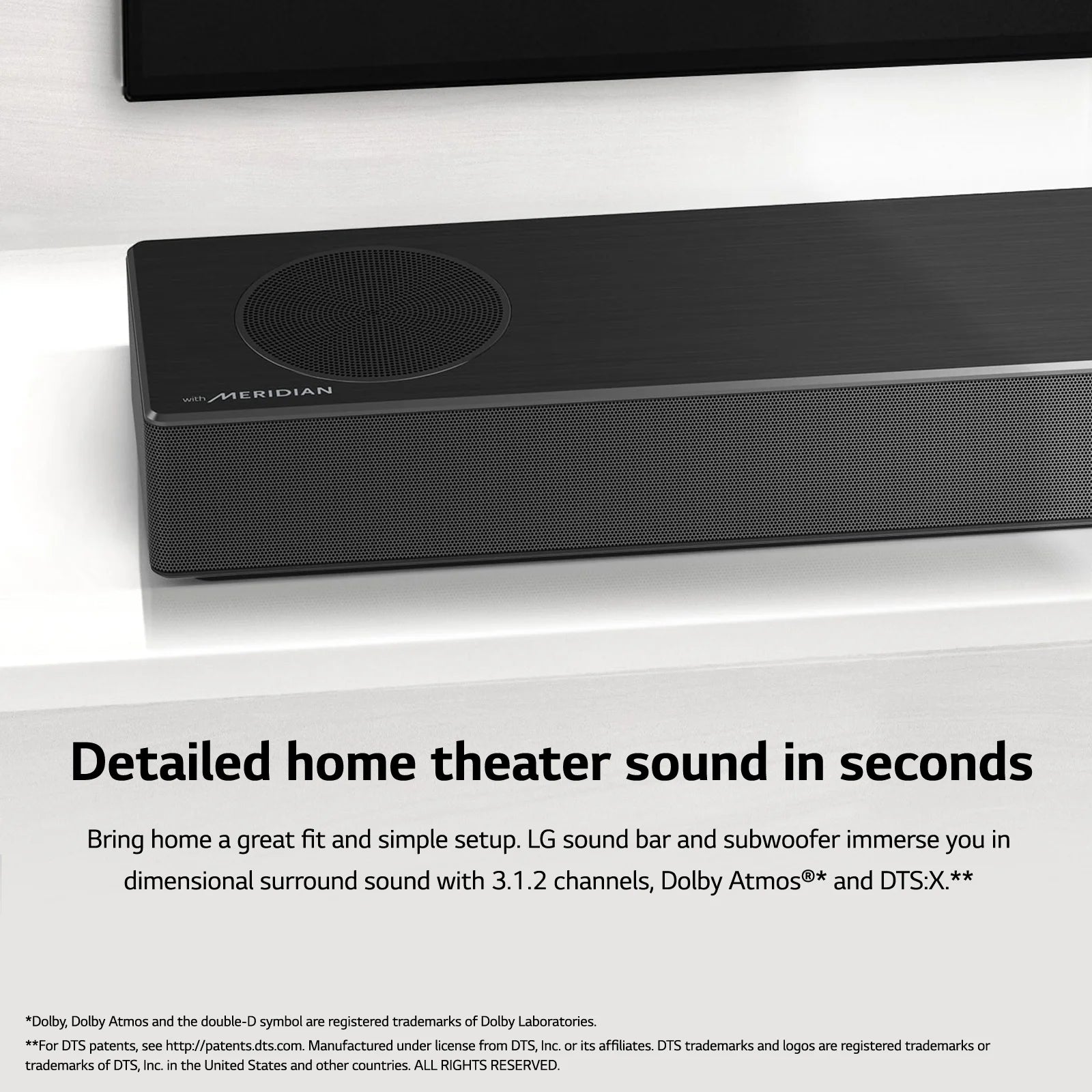 3.1.2 Channel High Res Audio Soundbar with Dolby Atmos P51358
