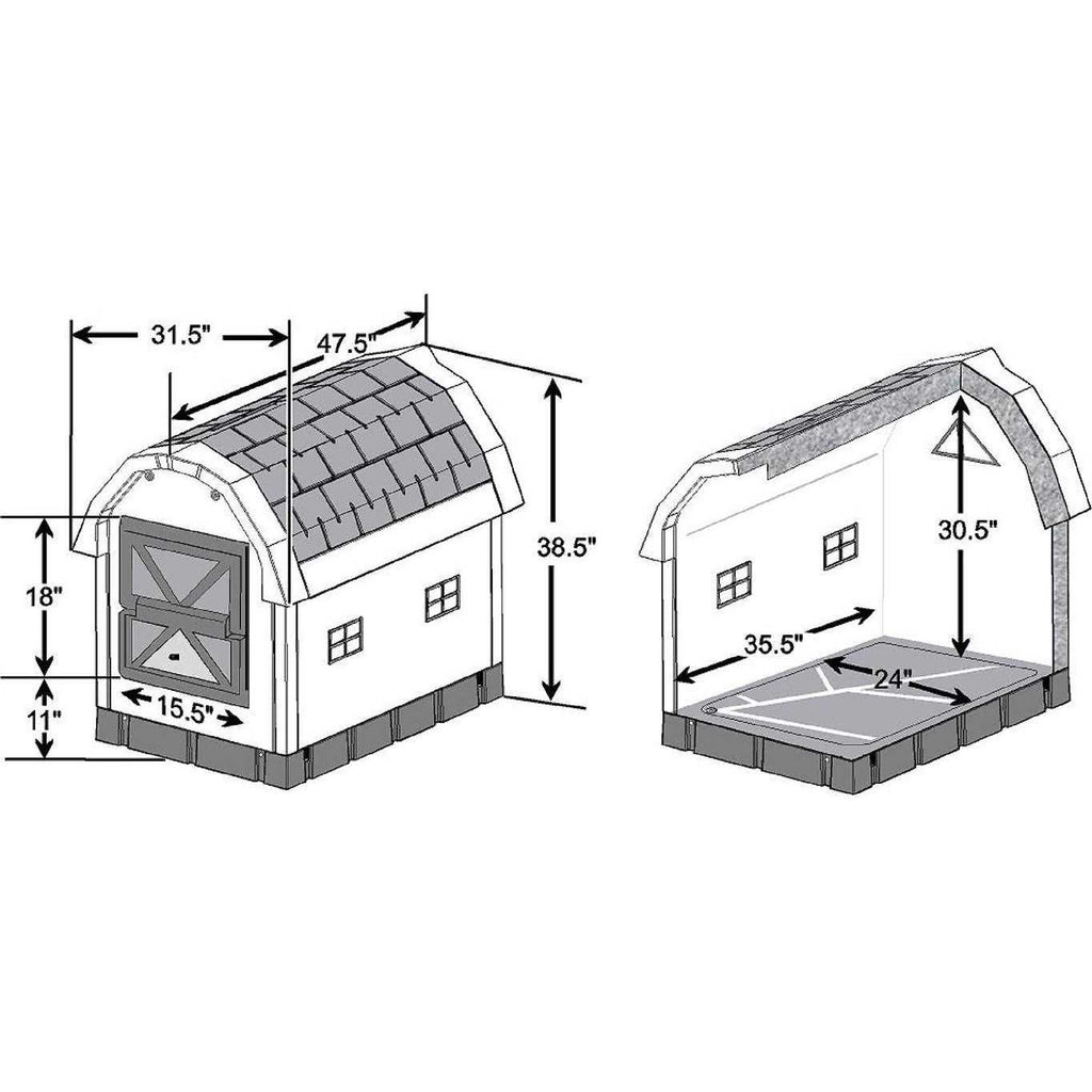 Insulated Dog House with Central Heater Z3337