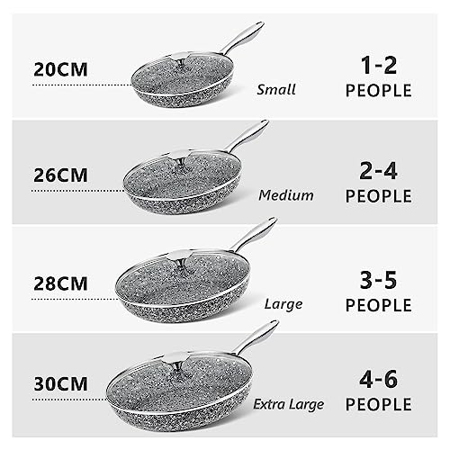 12 Inch Nonstick Stone Frying Pan with Lid L886332