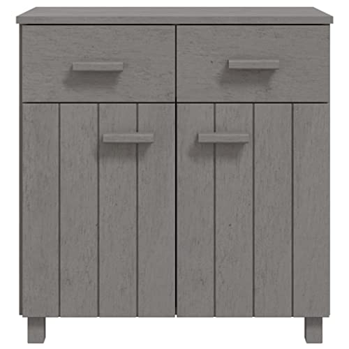 Light Gray Solid Wood Pine Sideboard Q84200