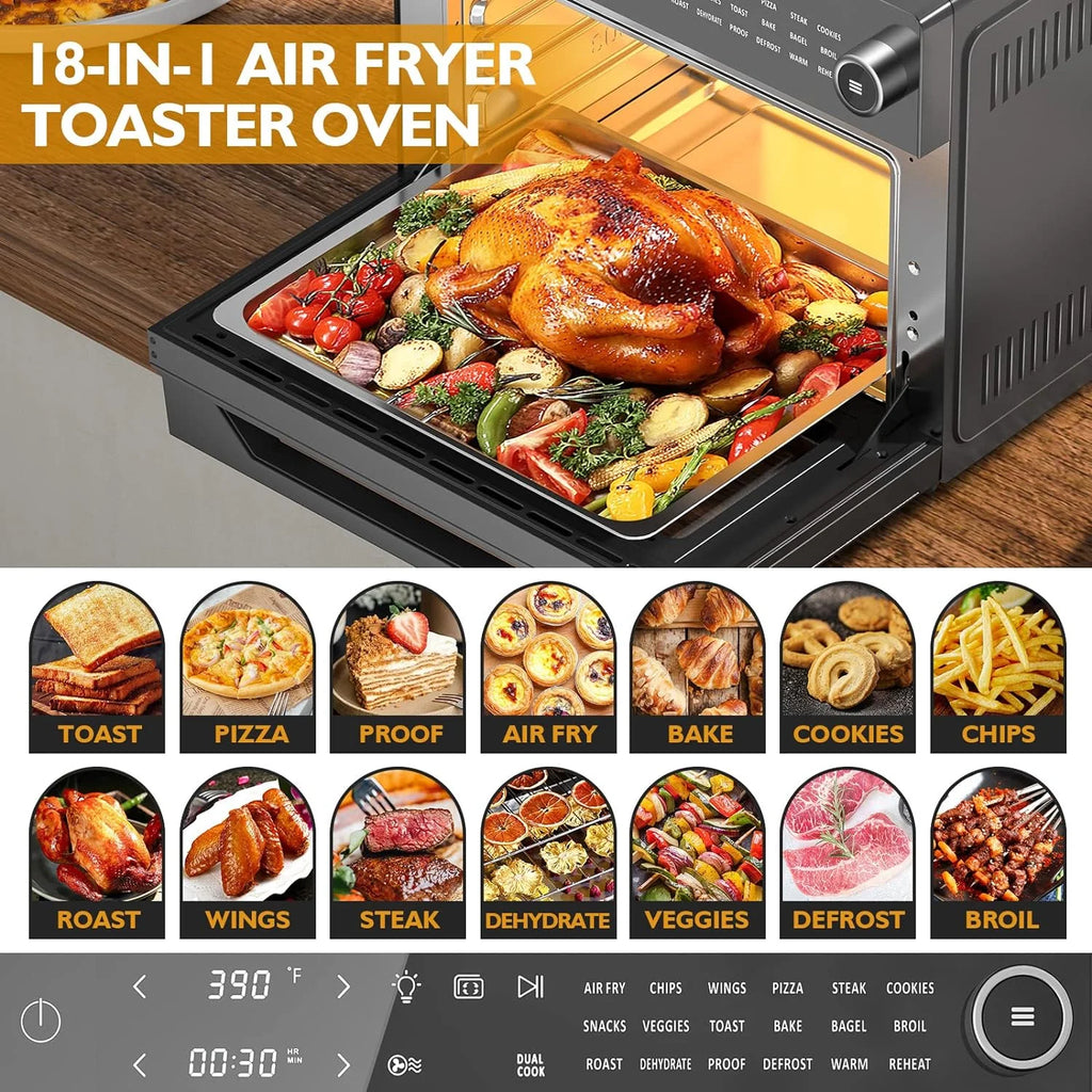 32QT 30L Large Countertop Convection Toaster Oven P6184
