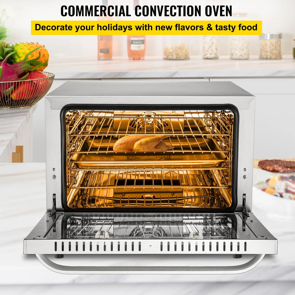 Commercial Convection Oven, 66L, 1800W, 4-Tier Y606