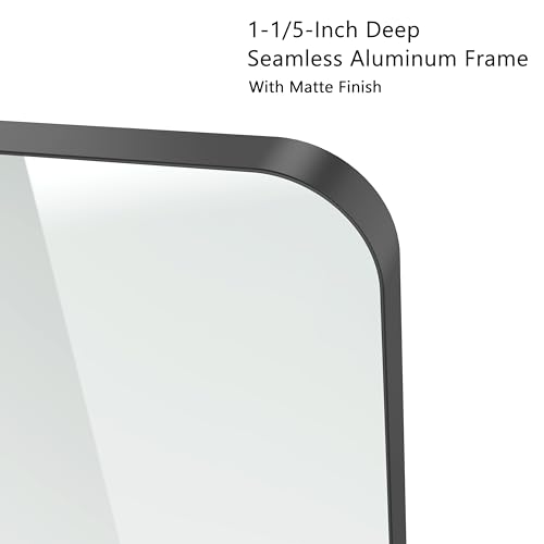 Gold 24 x 36 Inch Metal Framed Rounded Rectangle Vanity Mirror N9829
