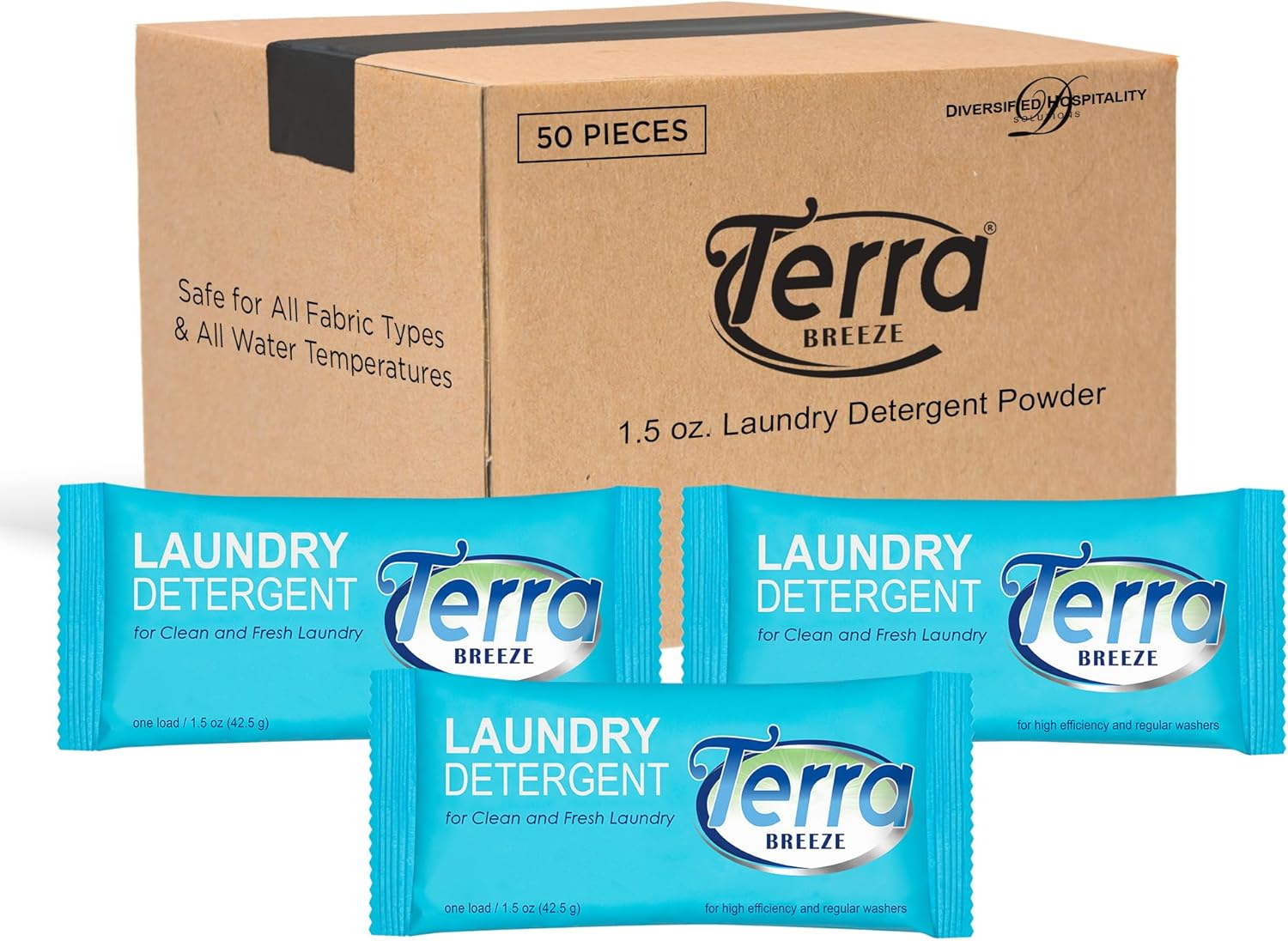 1.5 oz Individually Wrapped Laundry Detergent Powder Packet (Case of 50) Y160928