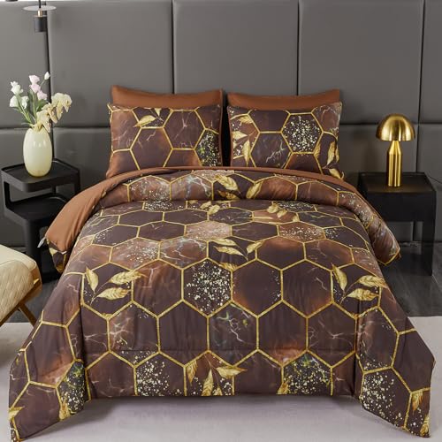 Geometric Black Queen Comforter Set 7 Pieces Z691378